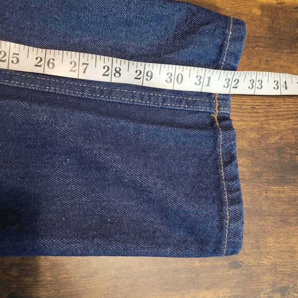 LL Bean Jeans 34x32 Measures 32x32 Relaxed Fit Dbl L Straight Dark Wash NWT - Picture 9 of 10